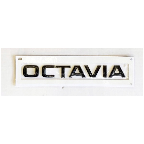 EMBLEM SVART SKODA OCTAVIA MERKE LOGO TIL BAK