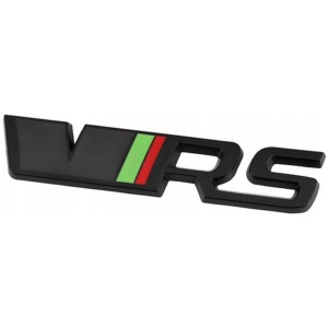 SKODA VRS RS EMBLEMM TIL BAKLUKE SVART KODIAQ OCTAVIA RAPID SCALA FABIA
