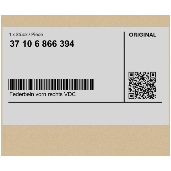 STØTDEMPER FORAN HØYRE VDC BMW ORIGINAL 37106866394