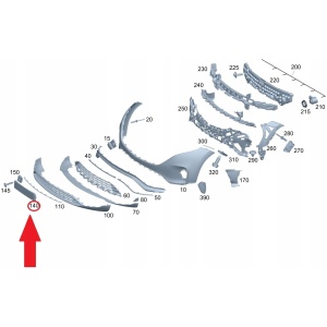 MERCEDES EQC ORIGINALT SKILTKASSEN A2938808500