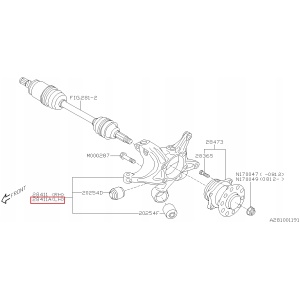 BAKRE VENSTRE HUB IMPREZA 08-10 OE 28411FG010