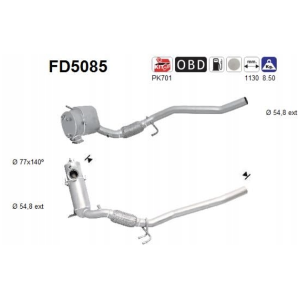 KATALYSATOR DPF VW CADDY 1K0254707PX