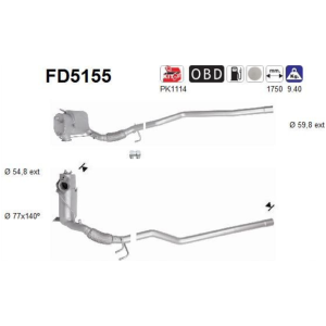 DPF VW TIGUAN EURO 5 5N0254700MX