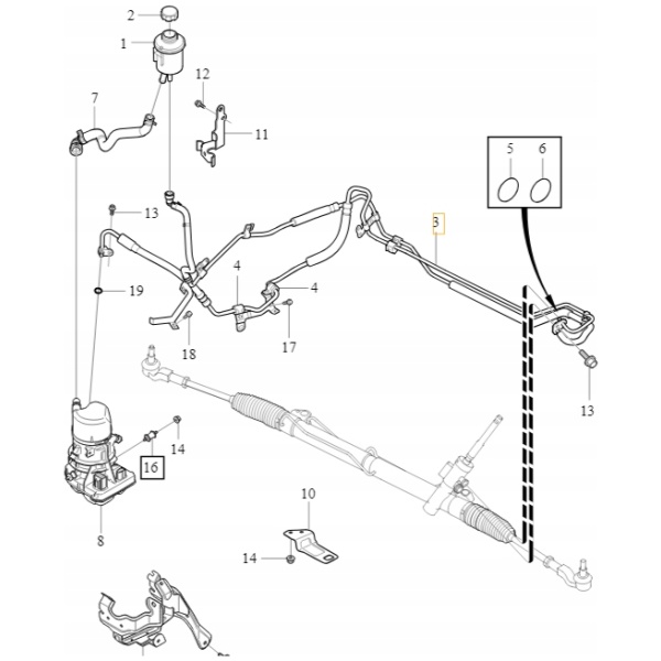 VOLVO XC60 XC70 OE SERVOSLANGE 32400231