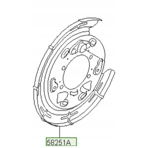 OE BREMSE SKJOLD VENSTRE BAK HYUNDAI 582512S300