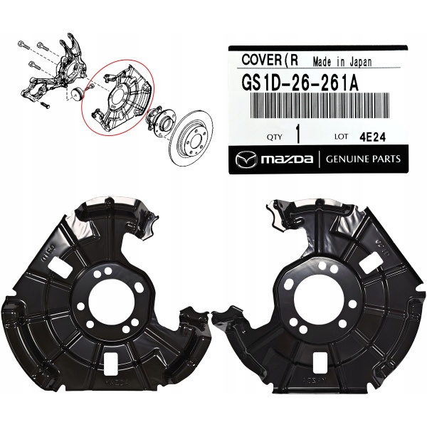 BAKRE BREMSSKJOLD MAZDA 6 GS1D26261A