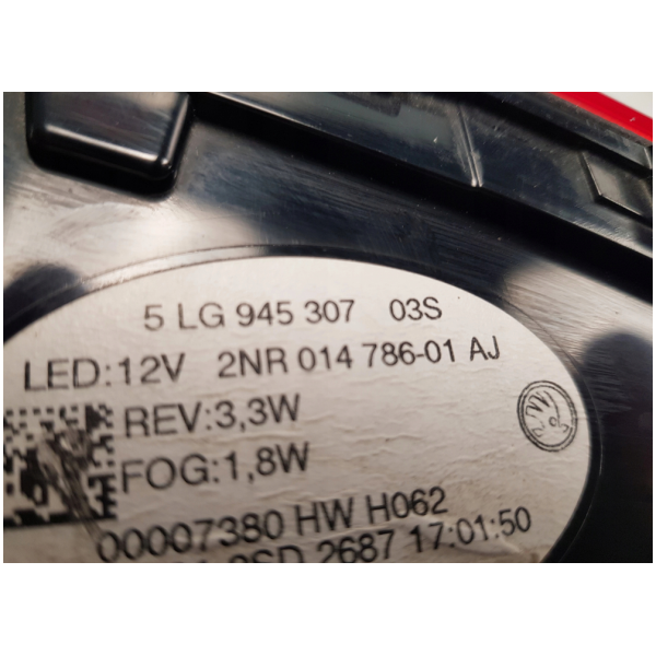 VENSTRE INDRE BAKLYKT SKODA ENYAQ 5LG945307 - Bilde 5