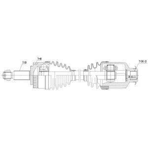 DRIVAKSEL FORAN H HYUNDAI IX35 49501-2Y050