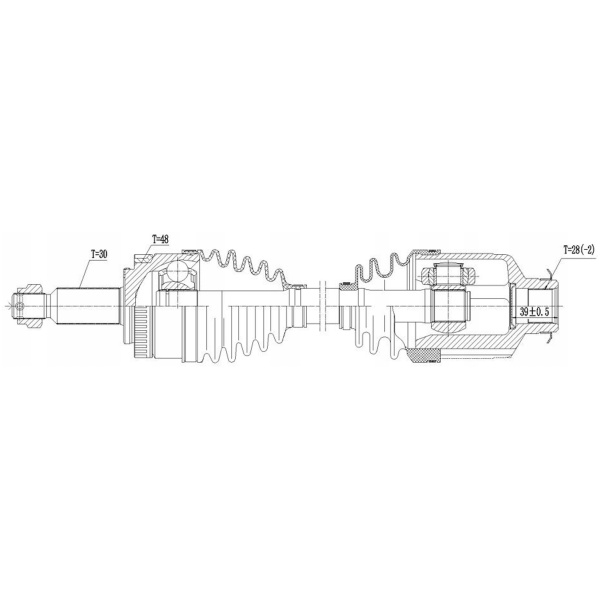 DRIVAKSEL FORAN H HYUNDAI IX35 49501-2Y050