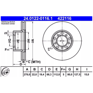 BREMSESKIVE FORAN MERCEDES W126 A1264200005