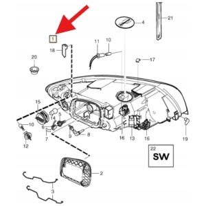 OE FRONTLYK VENSTRE VOLVO V50 32206141
