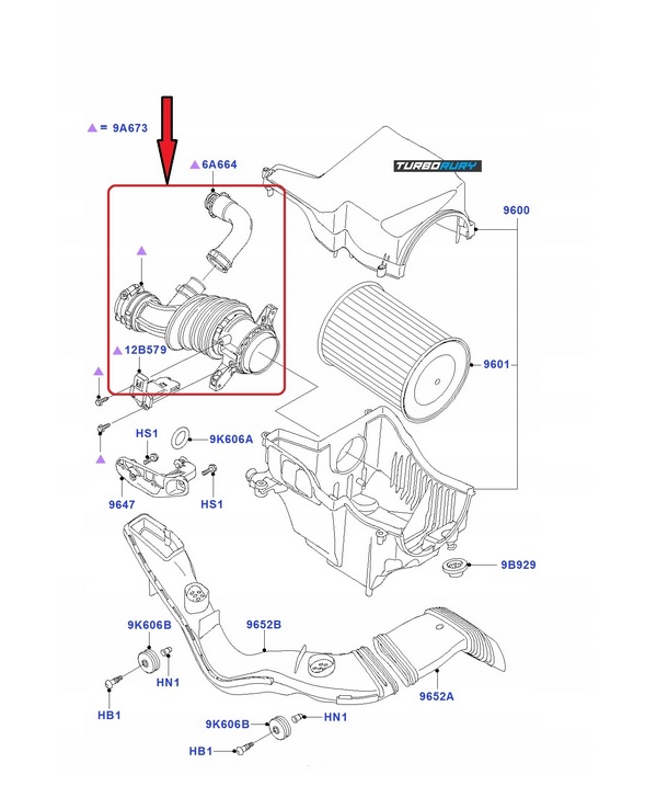 Luftslange/rør FORD C-MAX 1673571 - Bilde 2