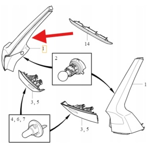 Høyre baklykt Volvo V90 32293877