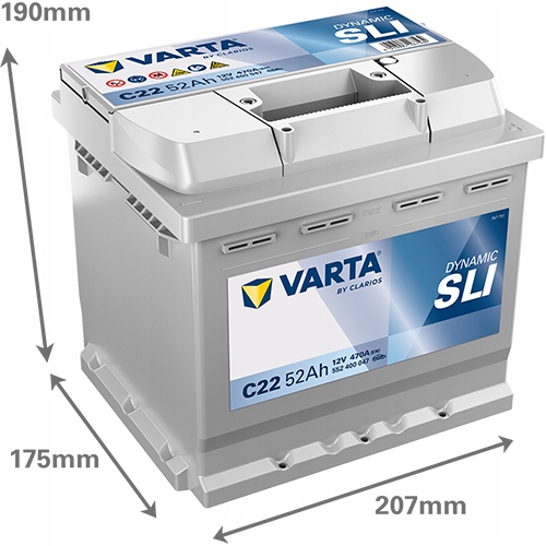 VARTA bilbatteri 52Ah 12V 470A - Bilde 3