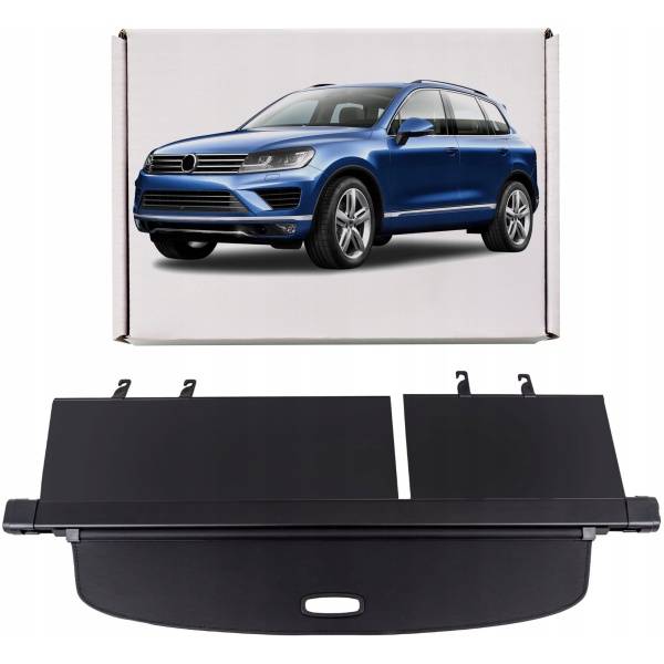 VW TOUAREG II 7P 2010–2018 bagasjeromsrullegardin for montering på nakkestøtter 7P6867773