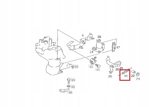 MERCEDES W124 M102 OE gasspjeldfjær A1029930910 - Bilde 2