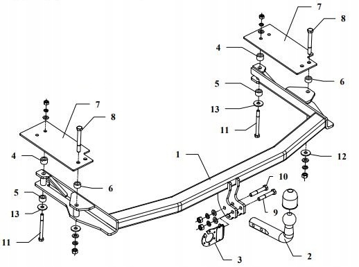 Tilhengerfeste MAZDA 6 02-08 13 PIN - Bilde 2