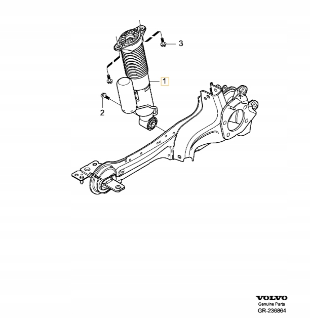 Bakre aktiv nivåregulerende støtdemper NIVOMAT Volvo OE 31255534 - Bilde 2