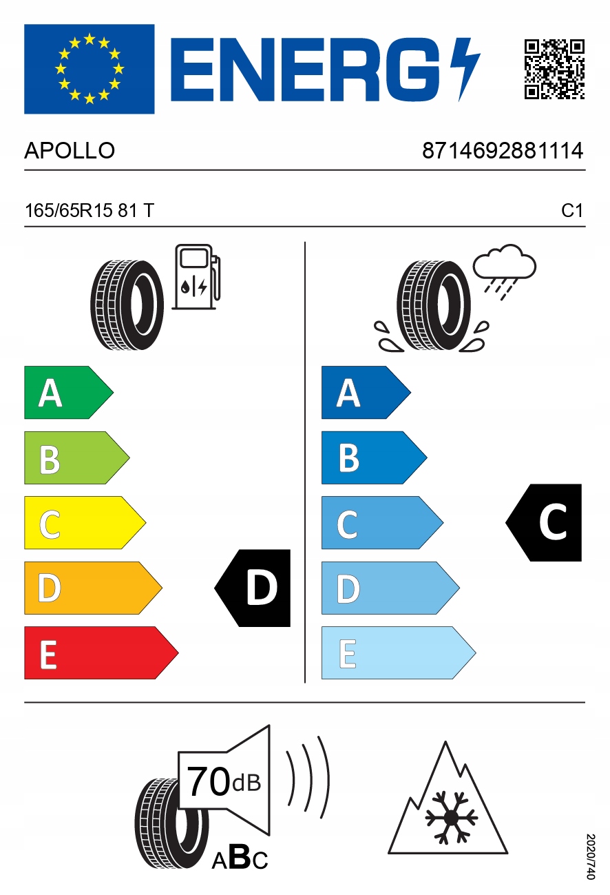 Vinterdekk sett 4 165/65R15 81T Alnac 4G 2025 - Bilde 3