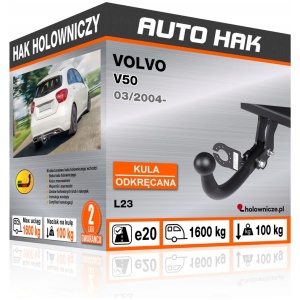 Tilhengerfeste til VOLVO V50 2004-2012