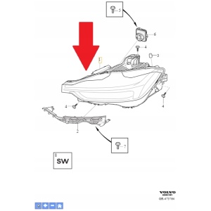 Venstre frontlykt Volvo XC60 31655230