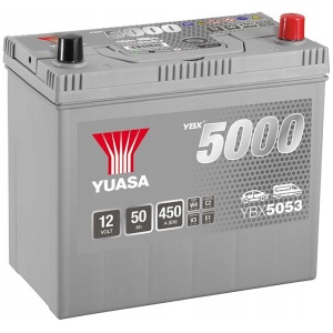 YUASA 50Ah 450A YBX5053 P+ 12V 55B24L bilbatteri