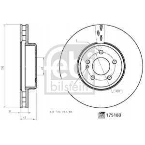 Bremseskive foran Mercedes W213 A0004212712