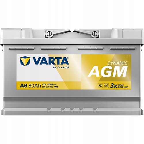 Bilbatteri VARTA SILVER A6 AGM 80AH 800A F21 - Bilde 2