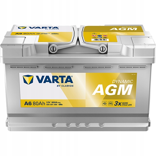 Bilbatteri VARTA SILVER A6 AGM 80AH 800A F21
