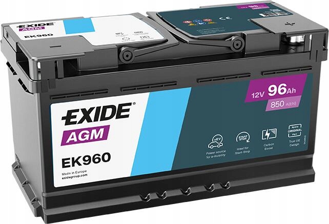 Exide AGM EK960 12V 96Ah bilbatteri