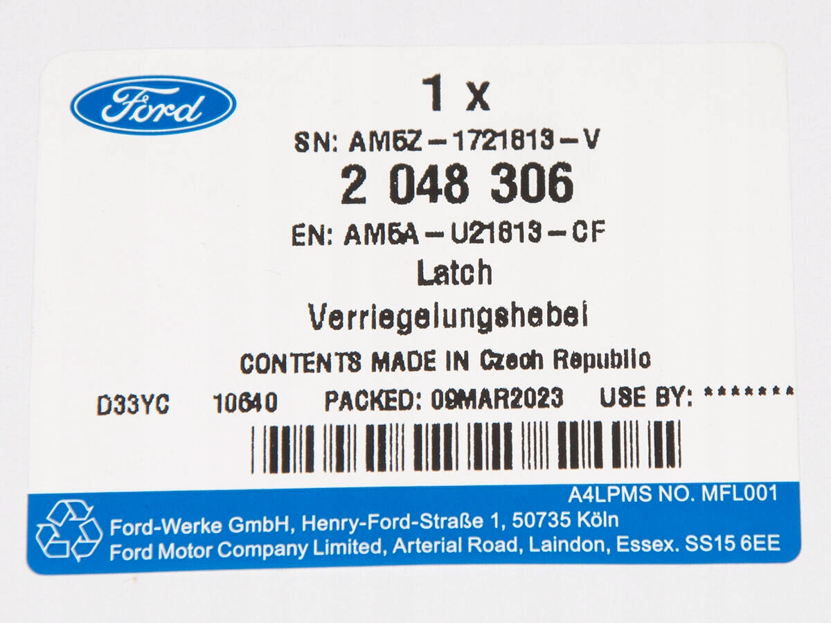 Original Ford dørlås venstre foran C-MAX/Focus C-MAX/Transit Connect 2048306 AM5A-U21813-CF 15795979488 gallery 12