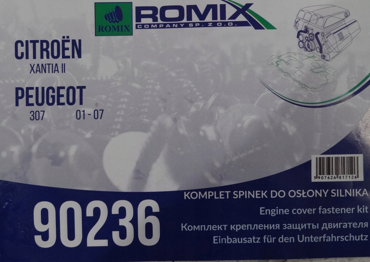 Motorbeskyttelse/underdeksel + støtfangerdeksel og klipssett (gratis) – Peugeot 307 2001–2011 7013Z7 7200786138 gallery 5