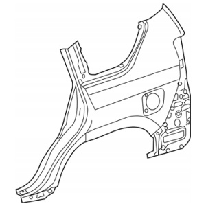 Bakskjerm bak venstre Toyota Land Cruiser 2015– (OEM 60162-60B30) 14377339033 main
