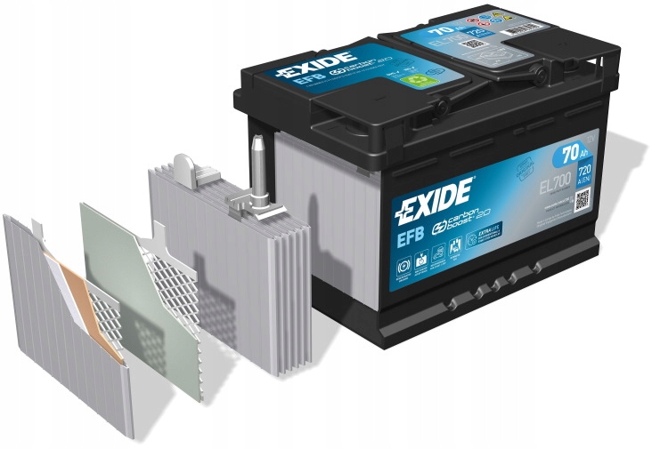 Exide Start-Stop EFB bilbatteri 12V 60Ah 640A EL600 P+ 5600VF 16077579667 gallery 4