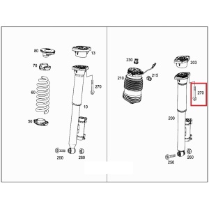 Original Mercedes-Benz sekskantbolt fjæring N000000004702 (W205) 12305128457 main