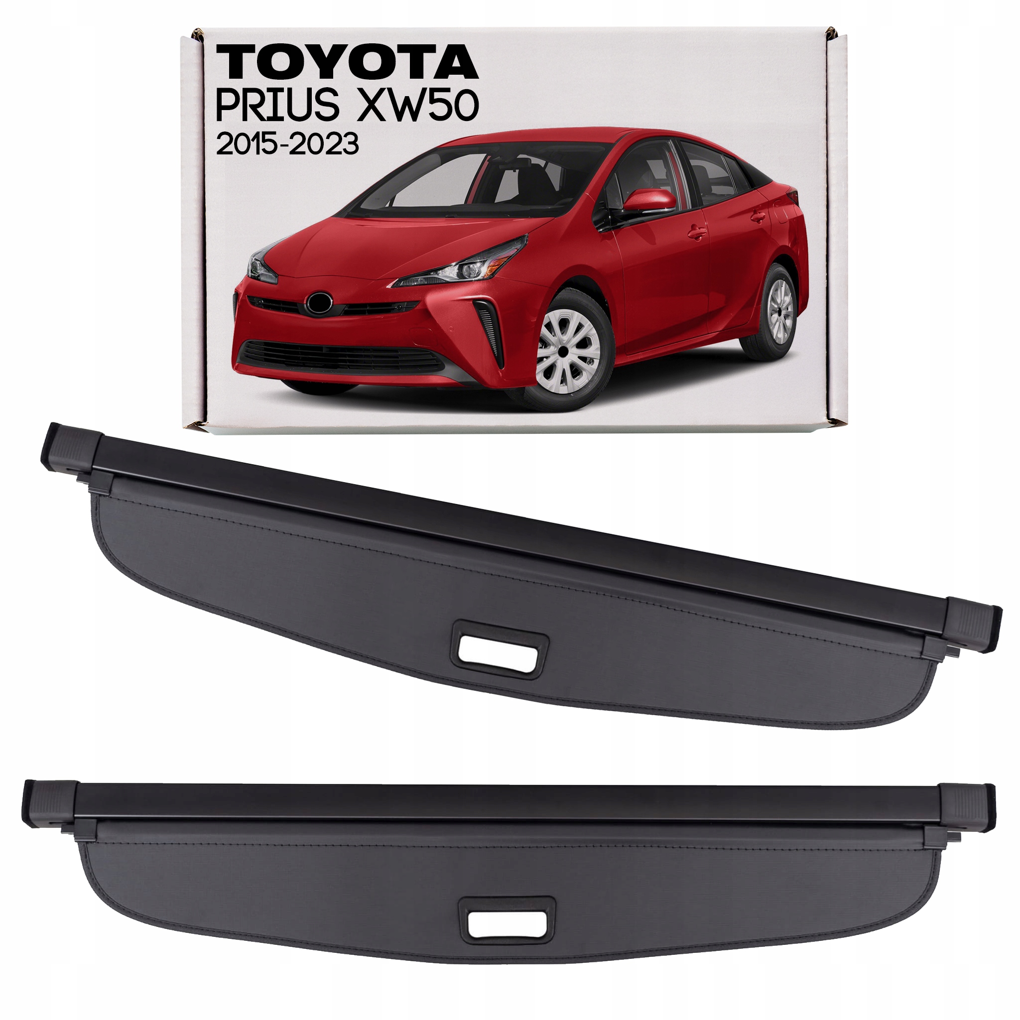 Toyota Prius IV XW50 2015-2023 bagasjeromsgardin svart OEM 6491047060C0 14196695160 main