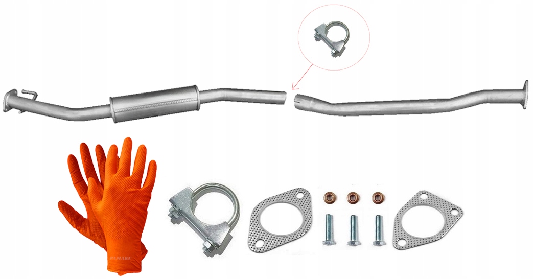 Mitsubishi Grandis 2.4i 121 kW (fra 06/2004) midtre lyddemper OE MN110610 11380252459 main