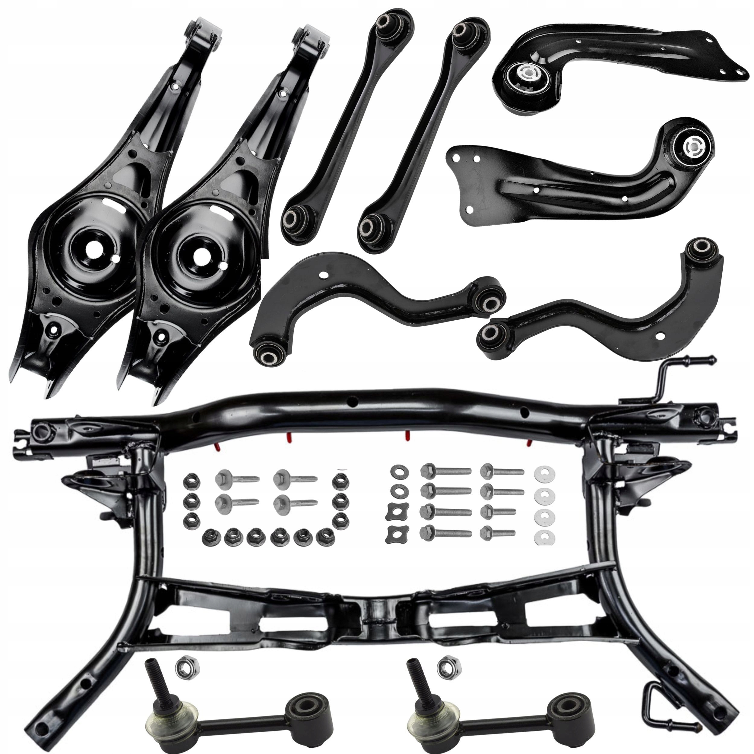 VW Touran (1T1/1T2) bakre understellramme/bakakselbjelke sett: 8x bærearm + skruer 1K0505315BM 18108532695 main
