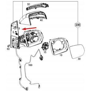 Mercedes-Benz Vito W447 utvendig speil høyre foran OTR A4478111100 18120422273 main