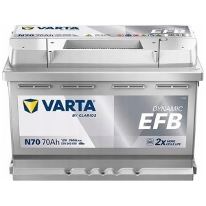 VARTA Dynamic EFB N70 12V 70Ah 760A (EN) P+ start-stopp batteri 570500076 570500076K262 18121910480 main
