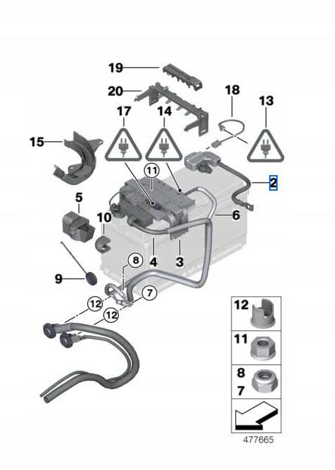 BMW original minus batterikabel med IBS – 12427603567 (E60/E70 m.fl.) 11188225913 gallery 3