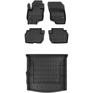 3D gummimattesett + bagasjeromsmatte til Mitsubishi Outlander III 2012-2022 (SUV/PHEV, subwoofer) 13378382234 main
