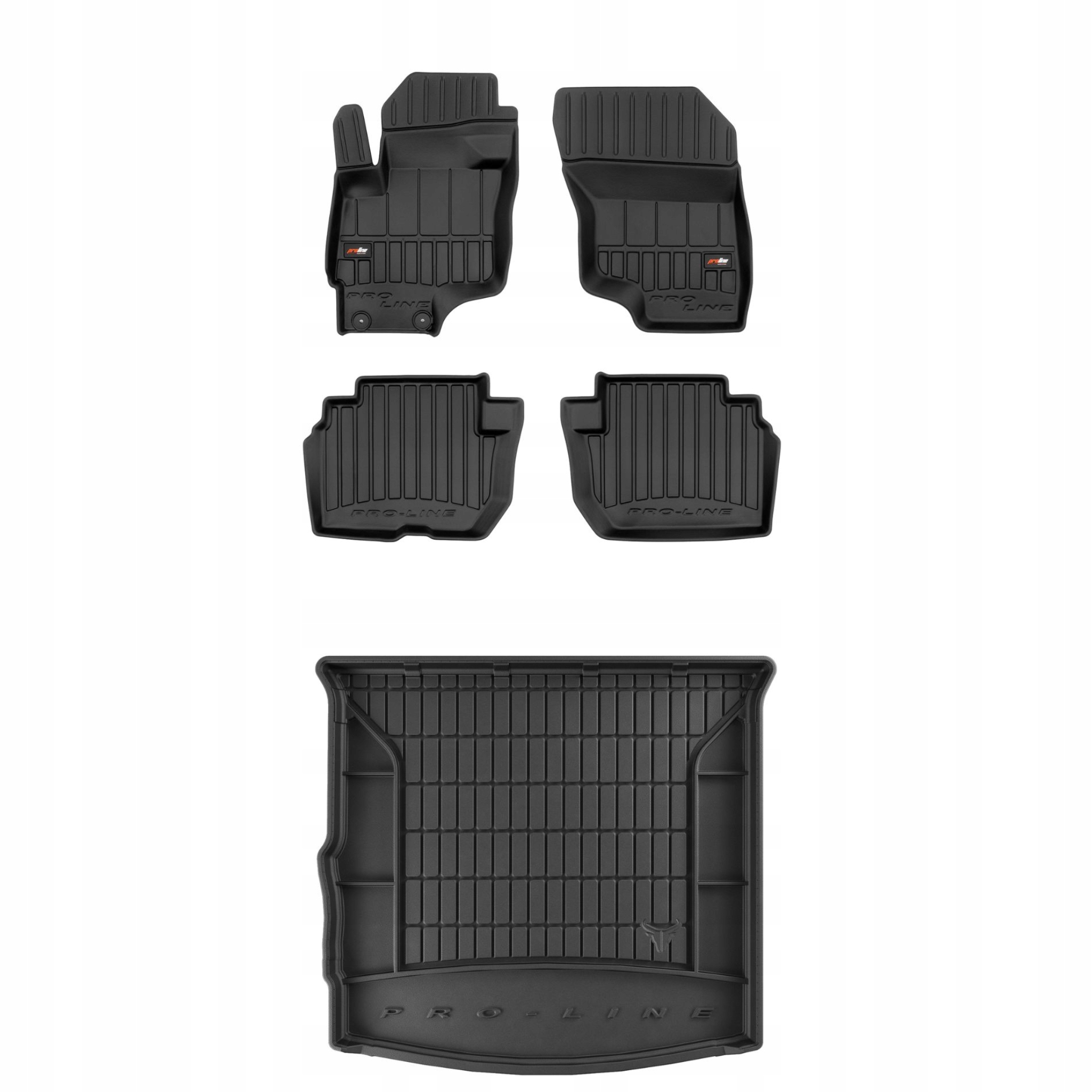 3D gummimattesett + bagasjeromsmatte til Mitsubishi Outlander III 2012-2022 (SUV/PHEV, subwoofer) 13378382234 main