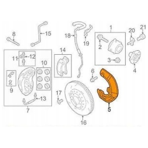 Original venstre dekkplate Porsche Cayenne 92A (958) 95835180101 17805561887 main