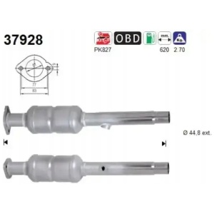 Katalysator AS 37928 – Seat/VW/Skoda (OE: 1K0254400BX, 1K0254401EX, 1K0254401X) 18446337519 main