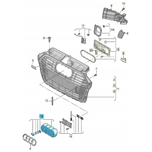 Originalt Audi 8V4898343E reparasjonssett til deksel for ladeuttak 18544436721 main