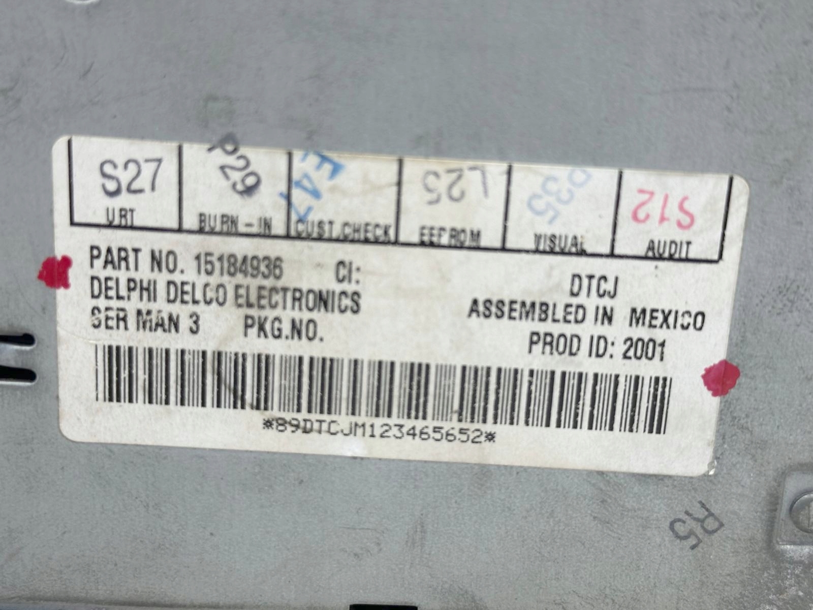 GM original radio/ CD-spiller OEM 15184936 – Hummer H2/Cadillac/Chevrolet/GMC 2003–2007 17682534231 gallery 5