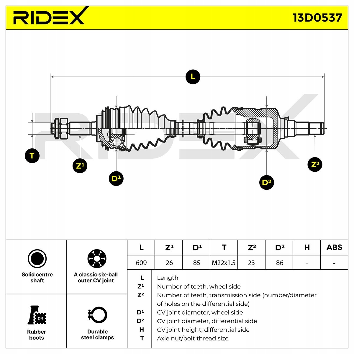 Drivaksel RIDEX 13D0537 foran venstre til Toyota Corolla (E11) Liftback 4342020112 18259256367 gallery 7