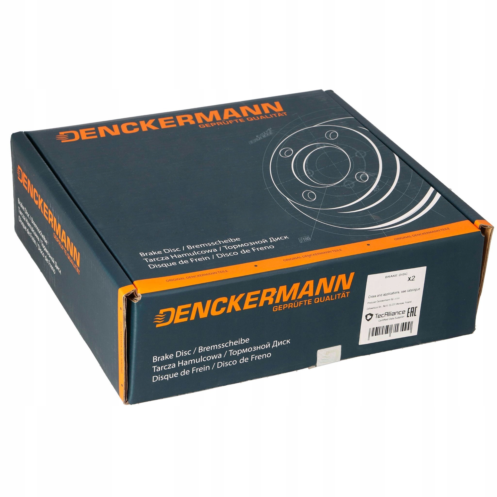 DENCKERMANN bremseskiver bak (2 stk) B130501/DEC – Citroën/DS/Peugeot 424932 17780480957 main