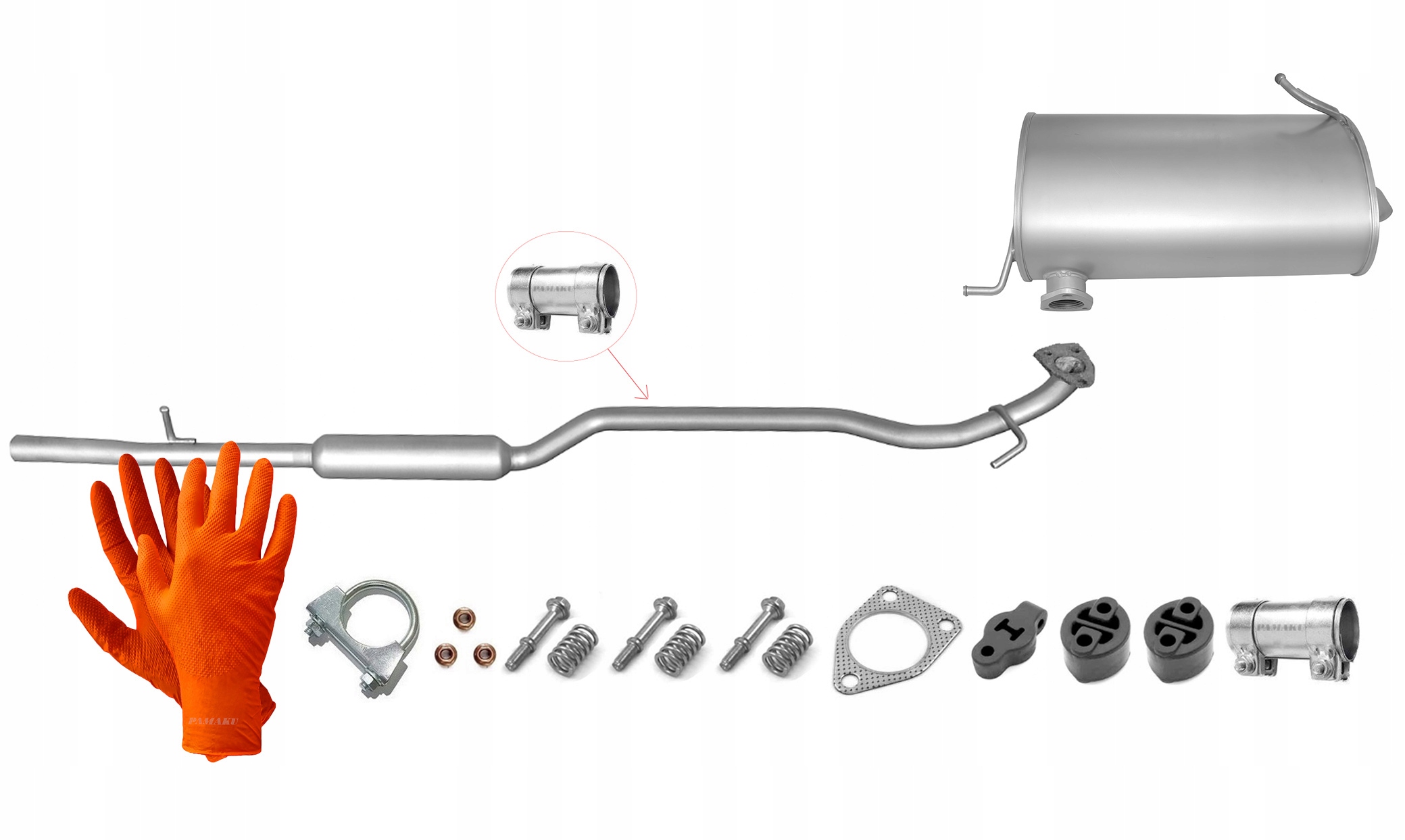 Mellompotte + bakpotte Mitsubishi Outlander II 2.0i 16V 110kW 2012-10/2017 (2WD/4WD) 1570C407 17800143881 main